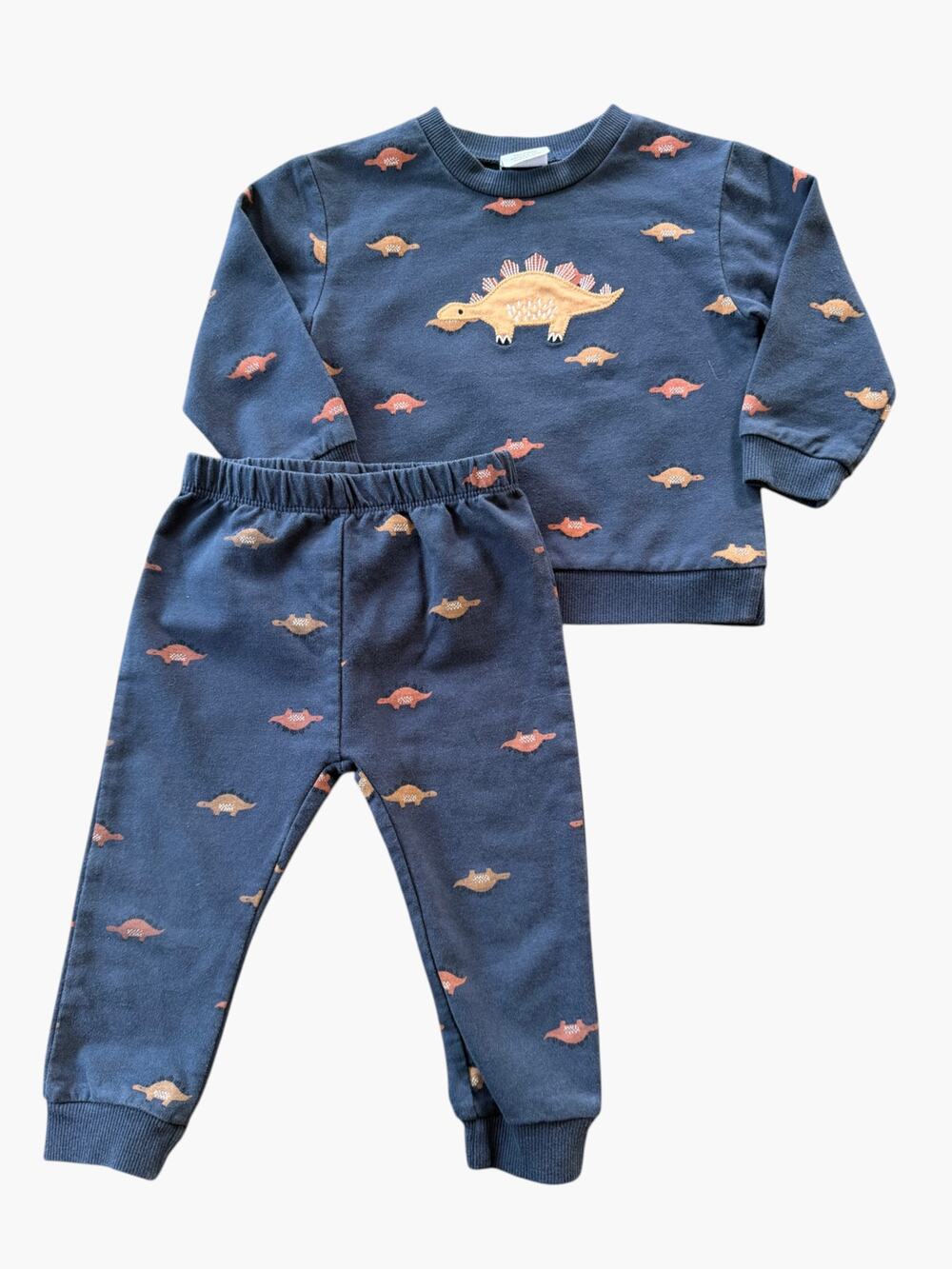 Petit Lem Mini Threads Dinosaur Print Sweatshirt Jogger Set Toddler 24M